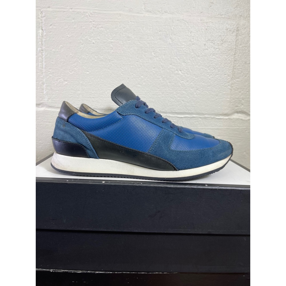 Cole Haan 1633 Blue Leather Casual Sneaker Shoes Low Top Men's Size 40 EU/7 US